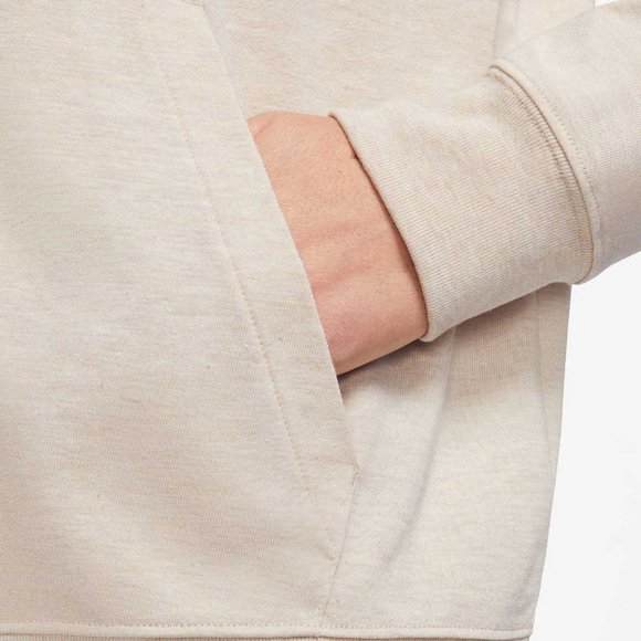 NIKE Oatmeal Women's Full-zip Hooded Sweatshirt Gym Vintage Easy, Small - Picture 3 of 12